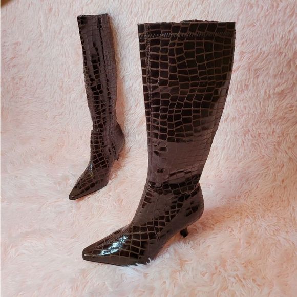 𝅺Diego Di Lucca Croc Embossed boot 6.5 B - Picture 10 of 15